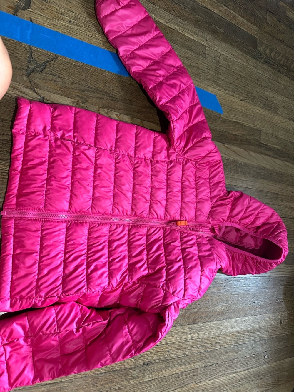 Primary kids Hooded Puffer Jacket - Hot Pink